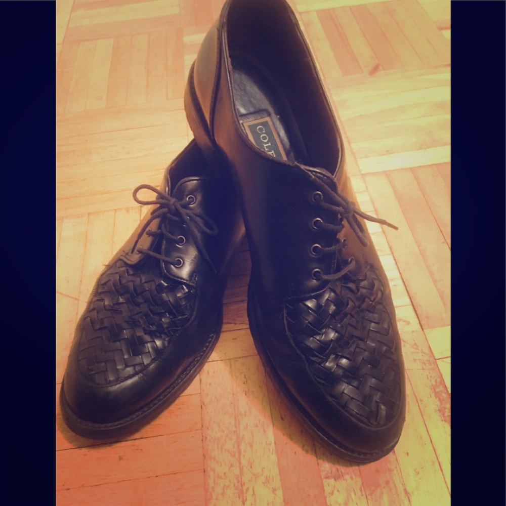 Cole Haan 7.5 black leather oxfords